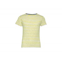 T-SHIRT M/M RISCA MILES KIDS BRANCO MATIZ/AMARELO